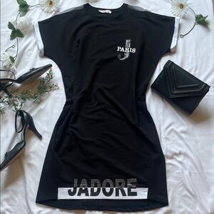 NWOT: Gorgeous 'J'adore Paris' Black Evening Dress 💃